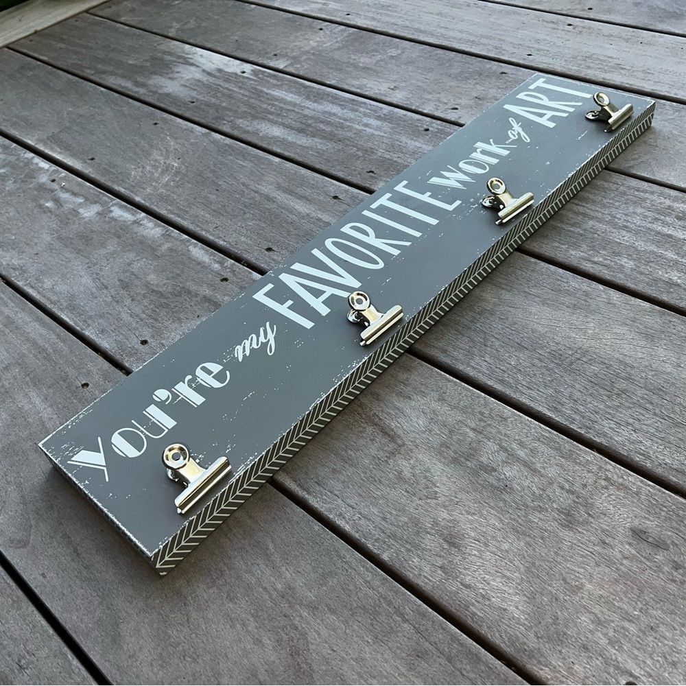 You're My Favorite Work of Art 4 clips display children's artwork 23.75"x5"x1"